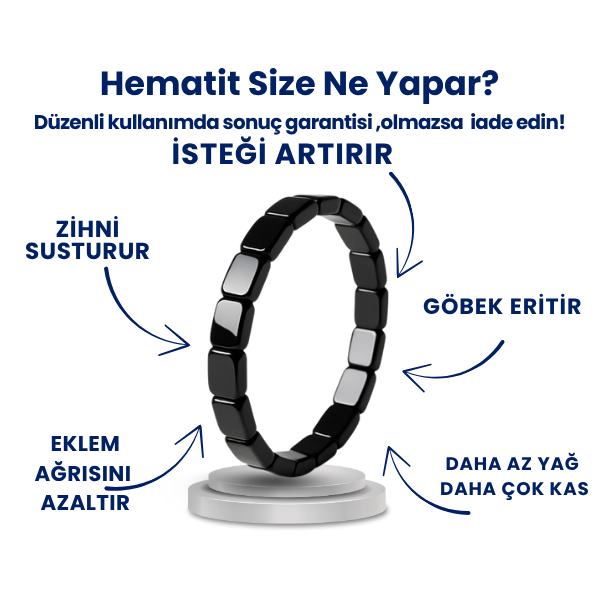 Novatit Hematit Güç Bilekliği