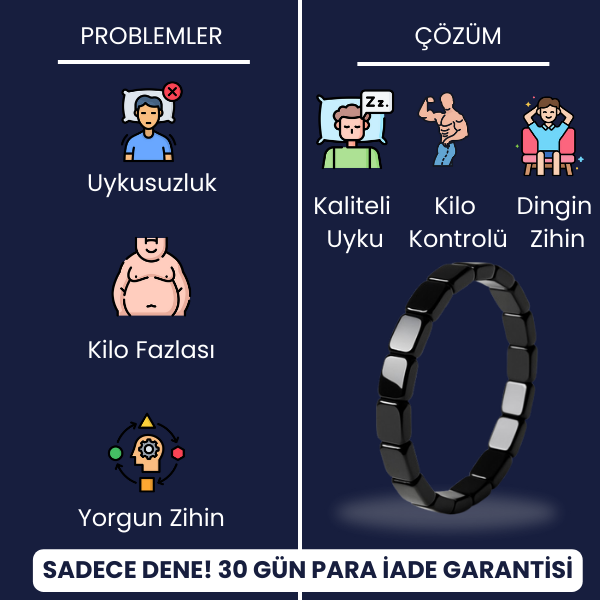 Novatit Hematit Bileklik
