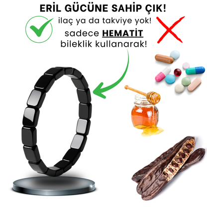 Novatit Hematit Güç Bilekliği